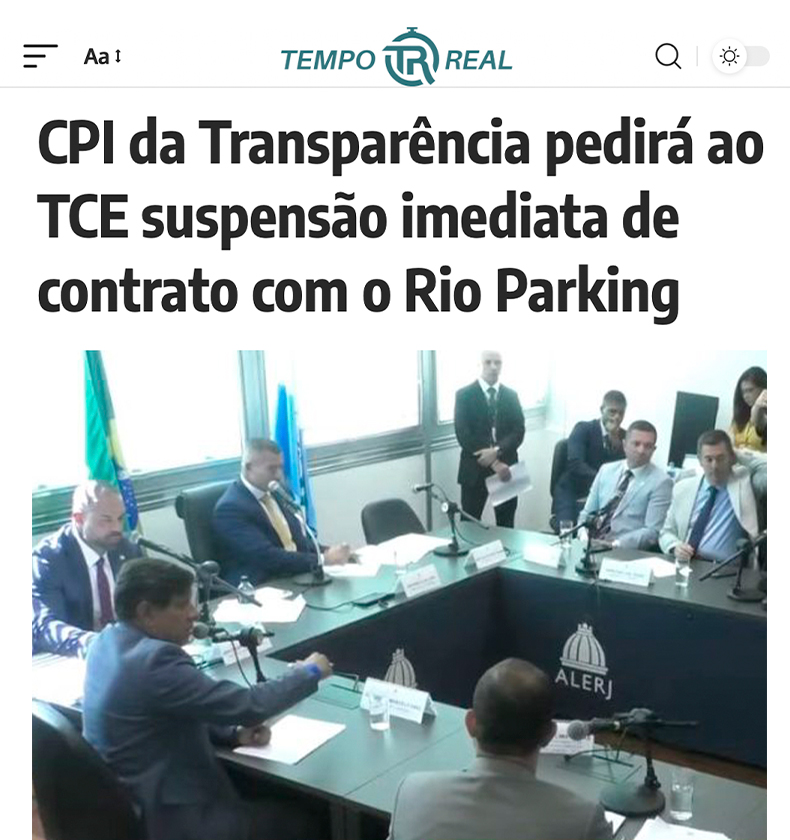 Notícia sobre a CPI da Transparência