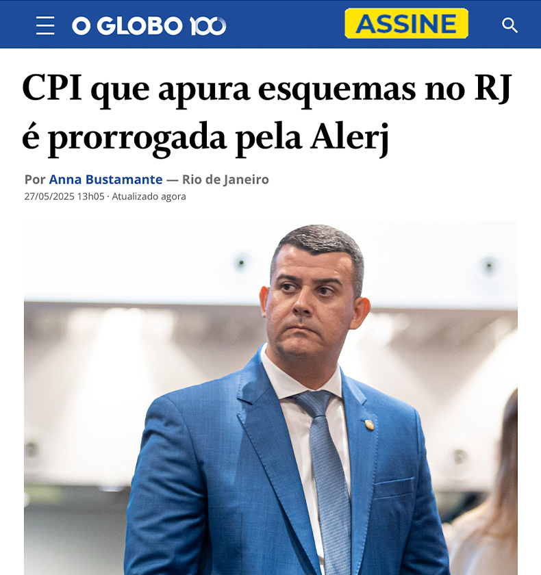 Notícia sobre a CPI da Transparência