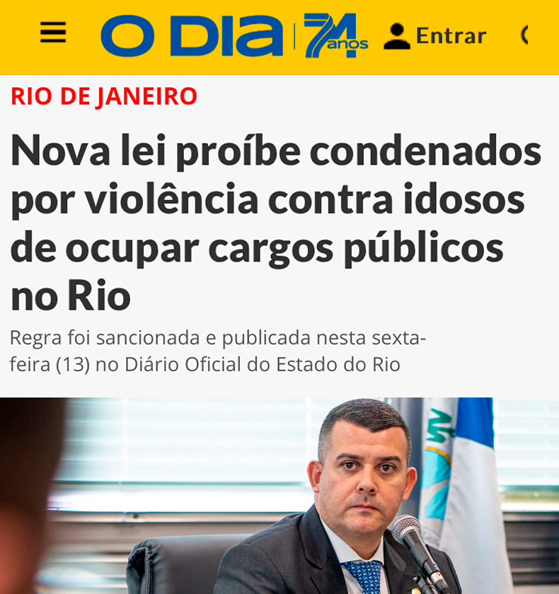 Notícia sobre proteção de pessoas idosas